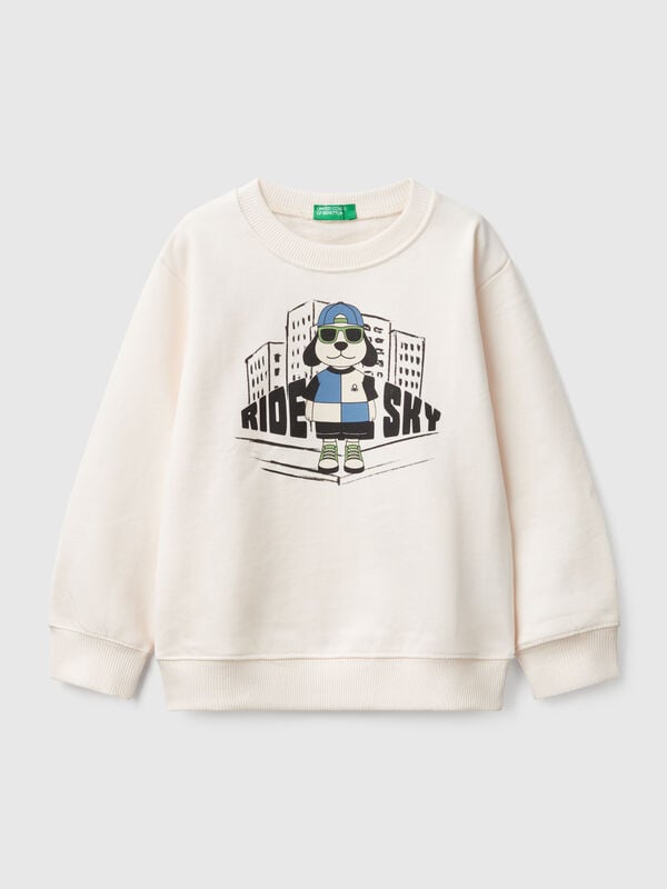 Sweat de gola redonda com estampa Menino