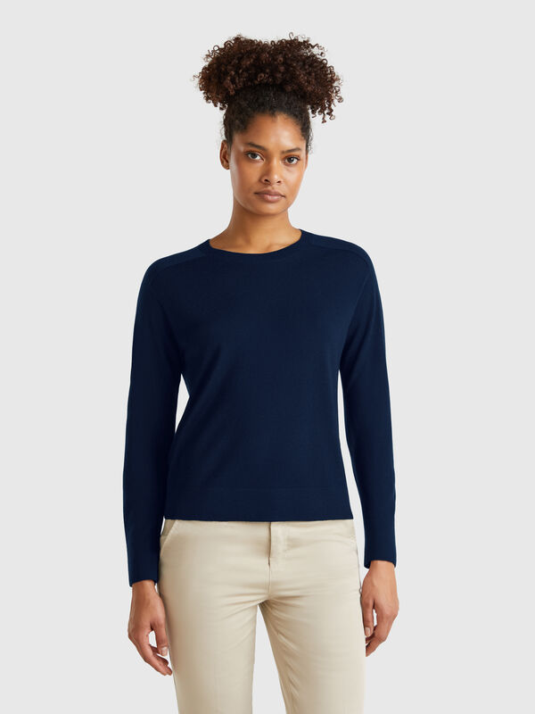 Camisola em pura lã Merino Mulher