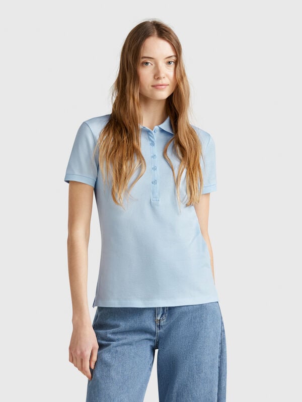 Polo slim fit em algodão stretch Mulher