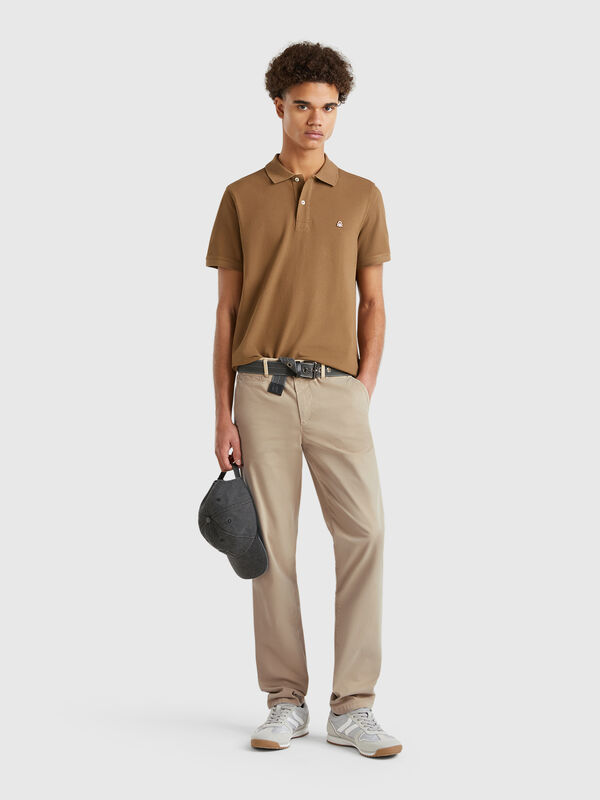 Chinos bege slim fit  Homem