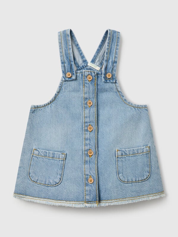 Saia jardineira de jeans Recém-nascido