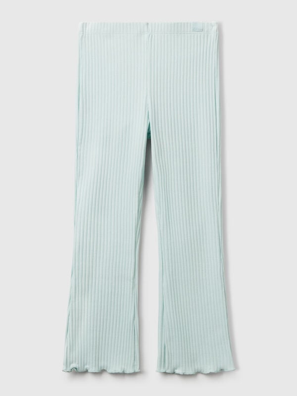 Leggings flare fit em algodão stretch Menina