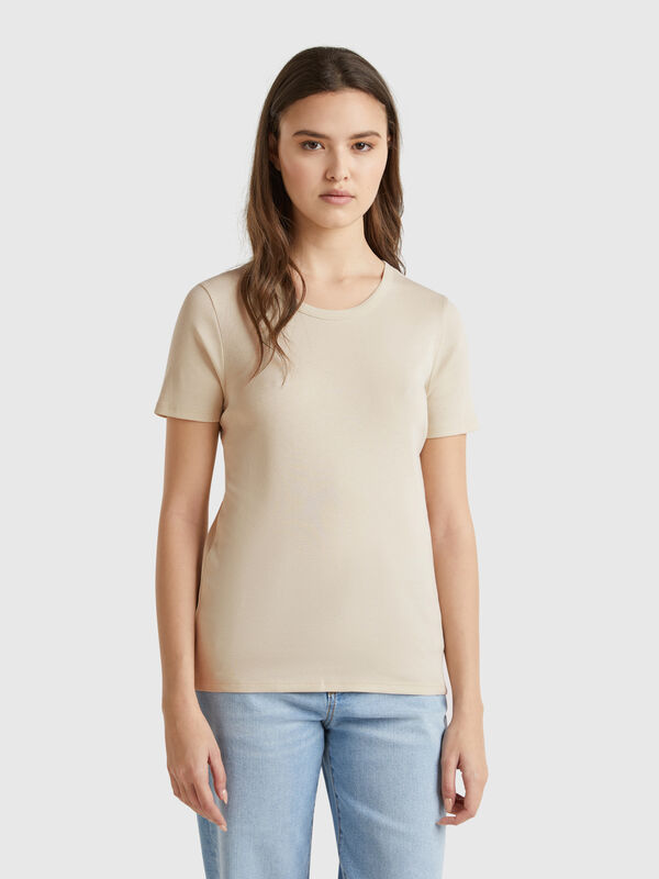 T-shirt em algodão de fibra longa Mulher