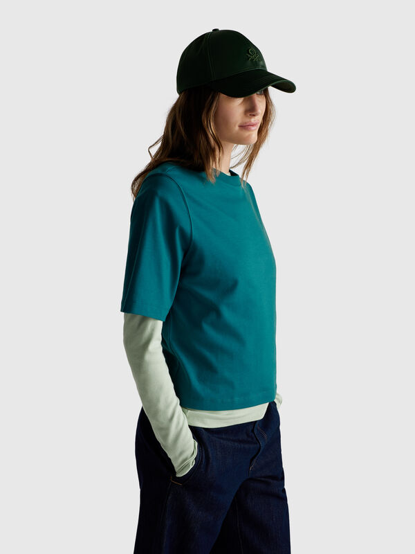 T-shirt boxy fit 100% algodão Mulher