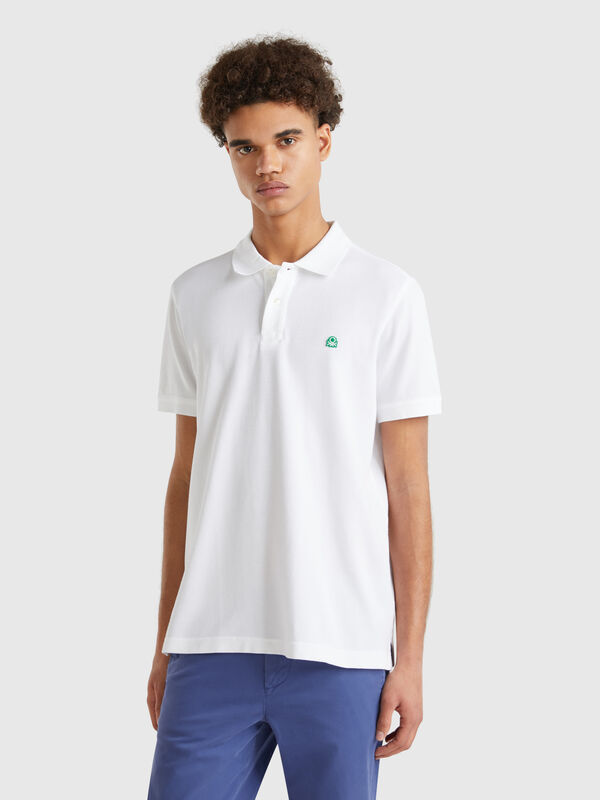 Polo regular fit branco Homem