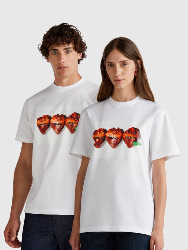 T-shirt com estampado fotográfico Oliviero Toscani