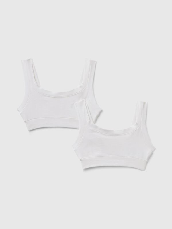 Dois tops em algodão stretch Menina