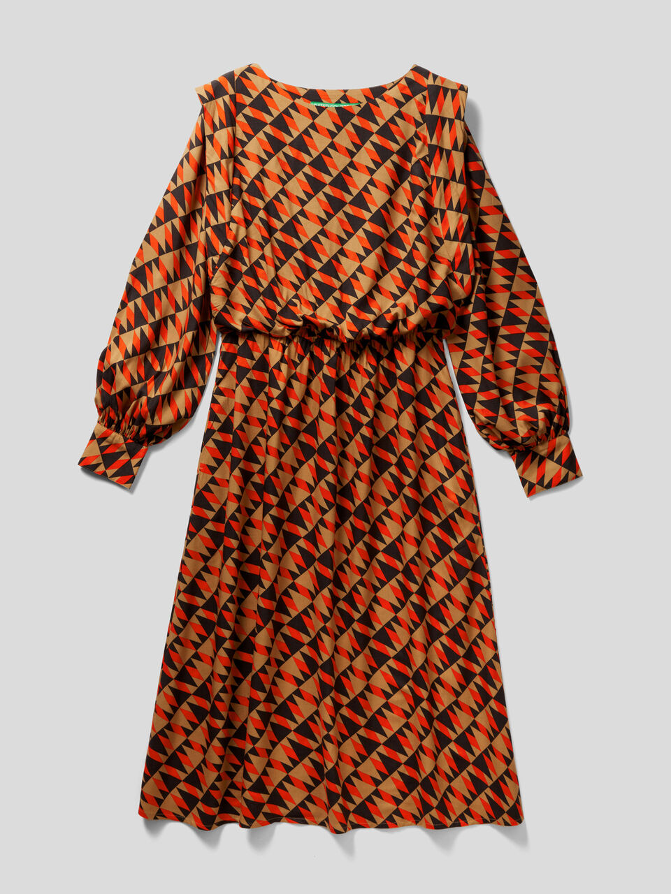 Vestido comprido padrão em viscose ecológica image number 1