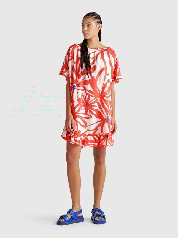 Kaftan com estampado floral Mulher