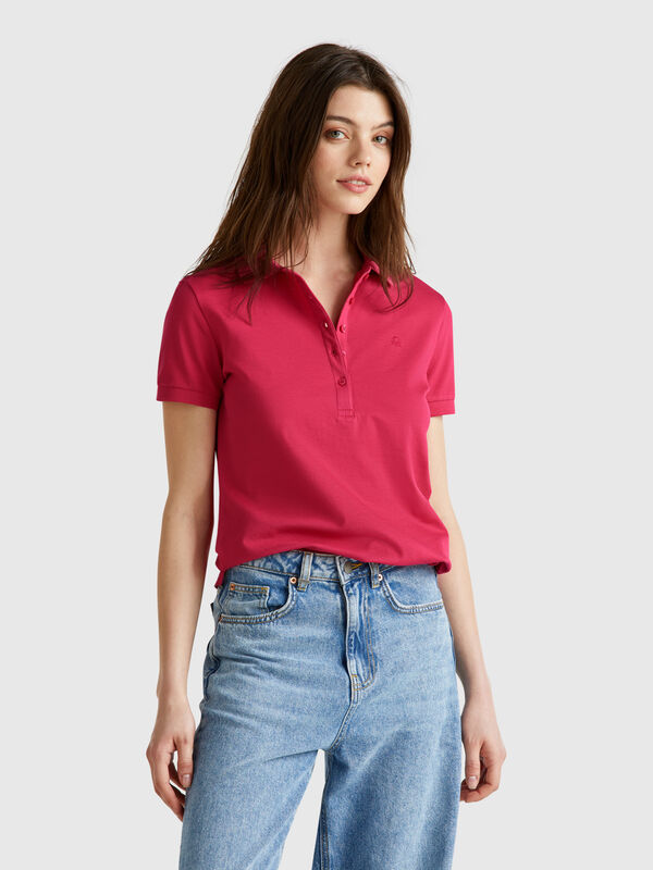 Polo slim fit em algodão stretch Mulher