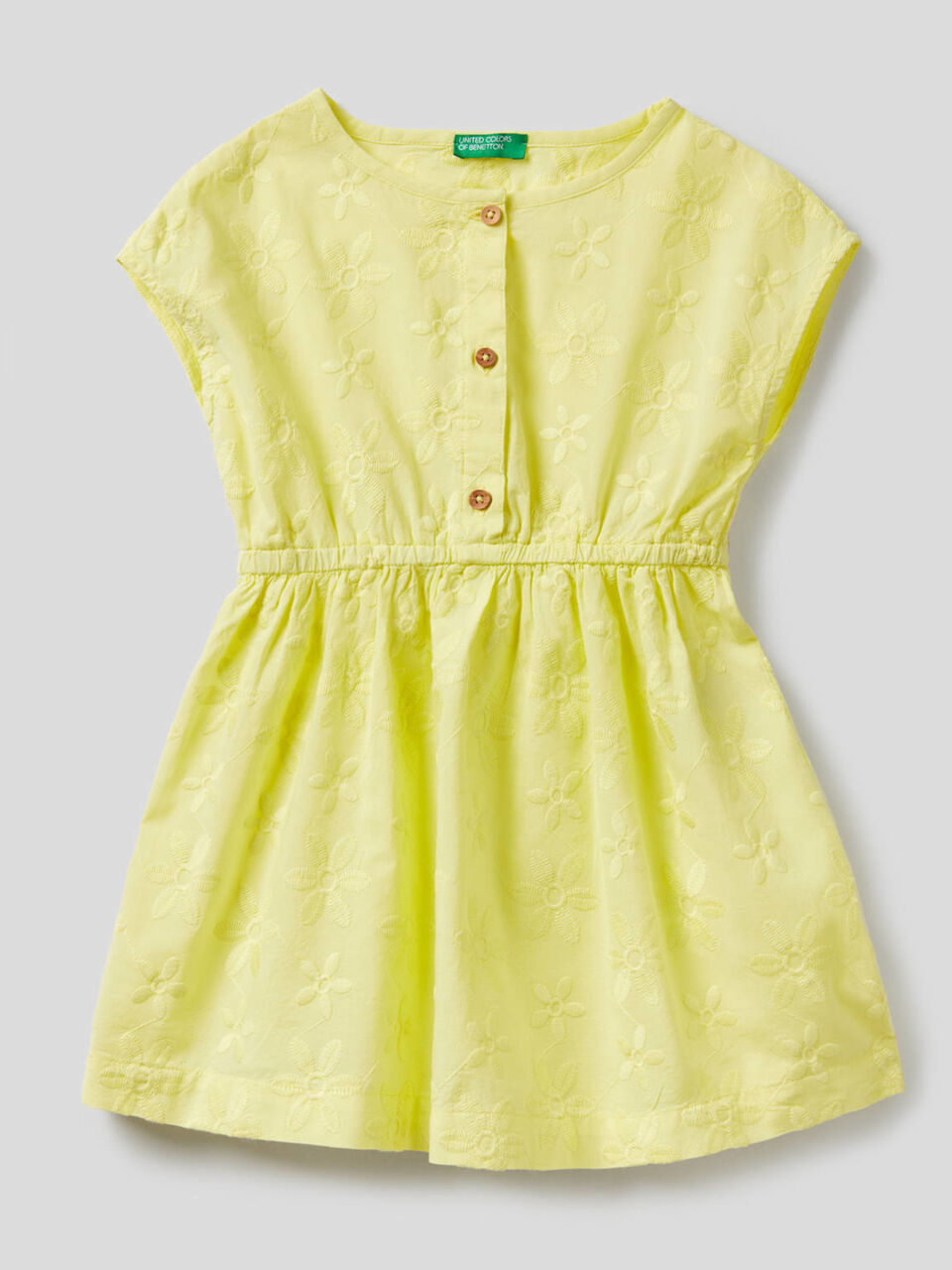 Vestido com bordado floral image number 1