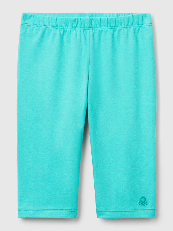 Leggings 3/4 em algodão stretch Menina