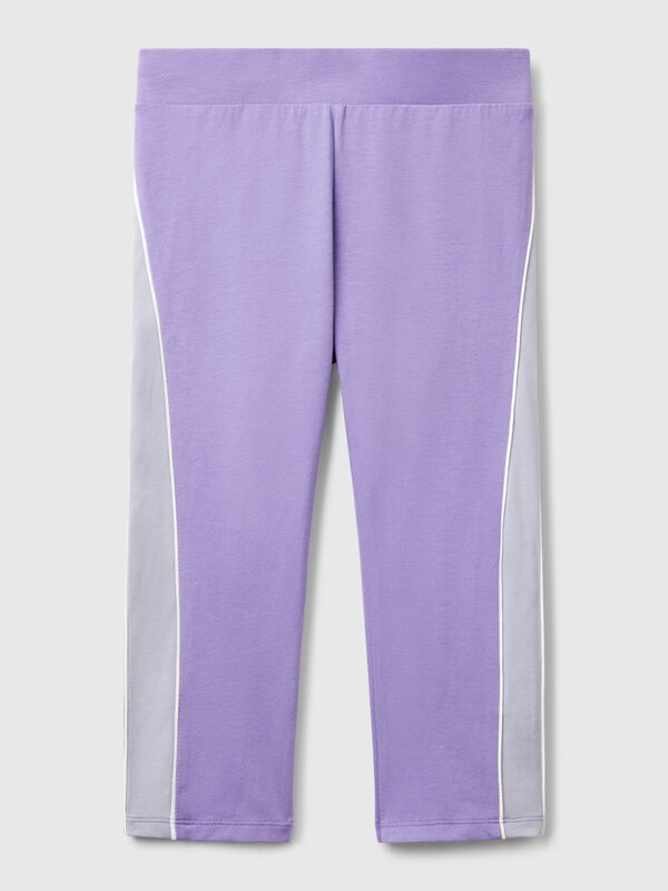Leggings desportivas com listra Menina