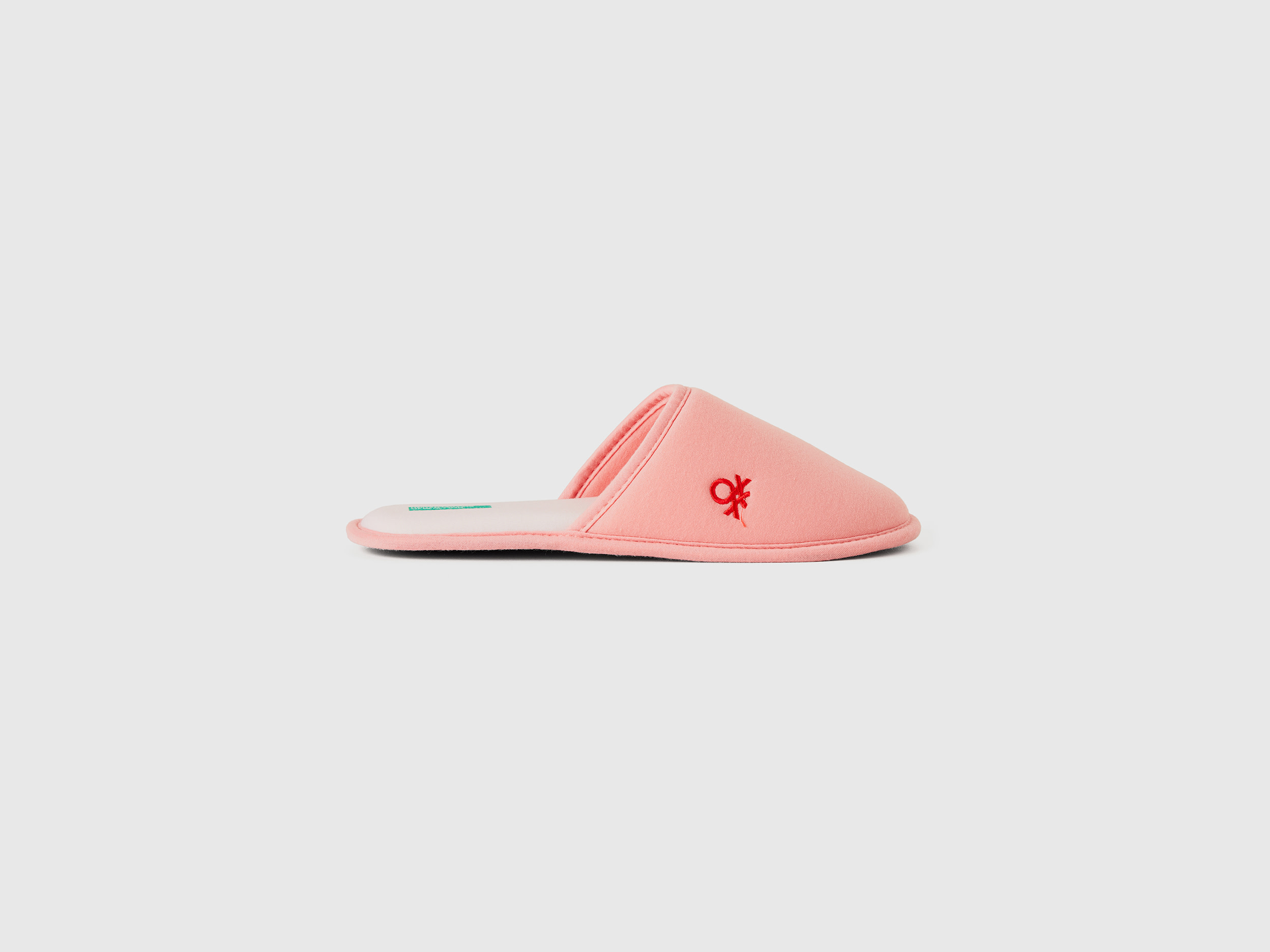 Benetton, Pantofole Con Logo, Rosa, Donna
