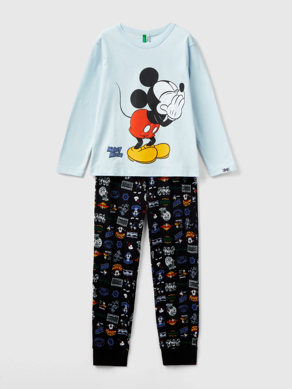 Benetton, Mickey Mouse Cotton Pyjamas, Multi-color, Kids