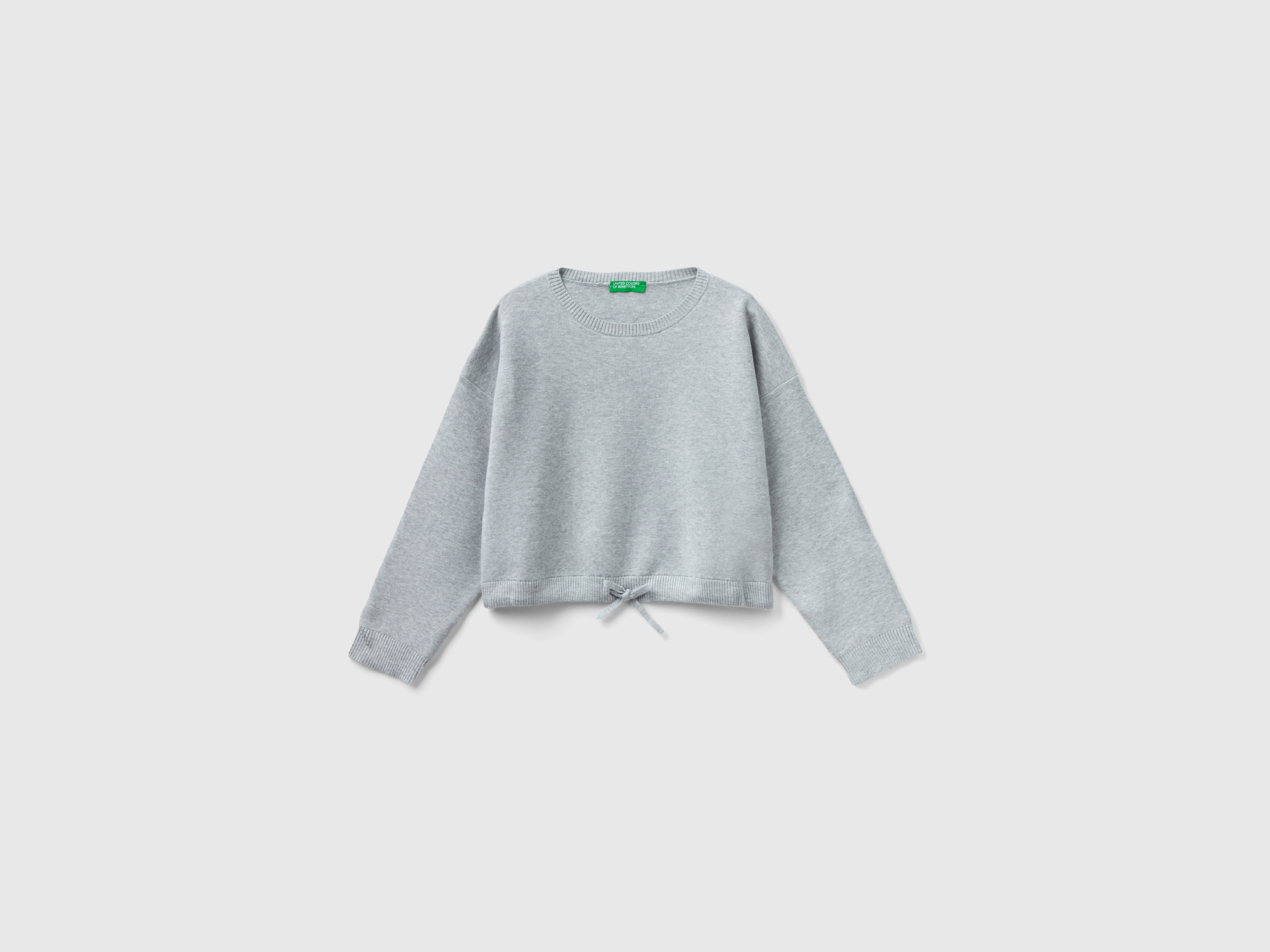 Benetton, Sweater With Drawstring, size 2XL, Gray, Kids
