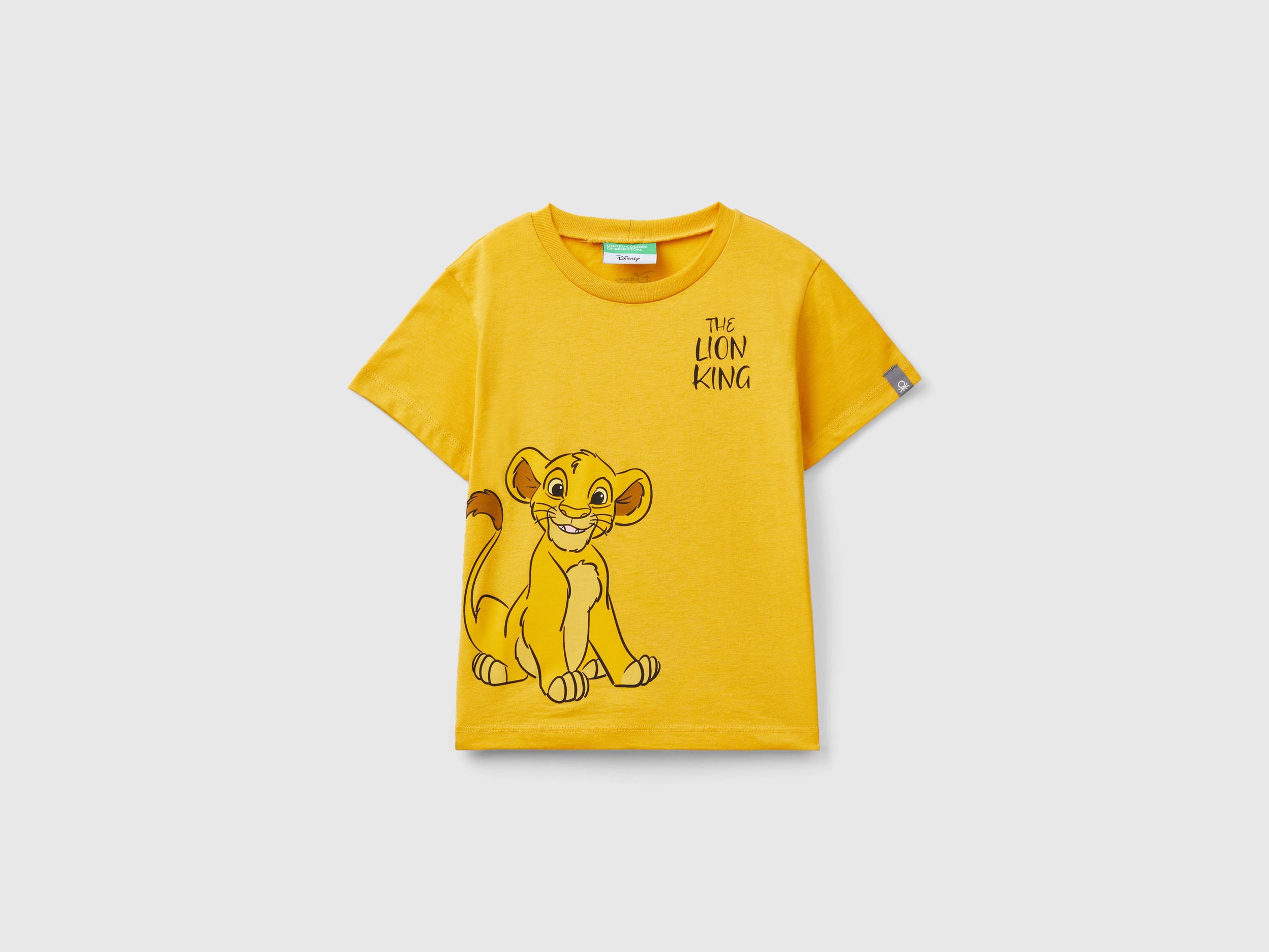 Benetton, Ockergelbes Shirt ©disney Simba, size 116, Senfgelb, male