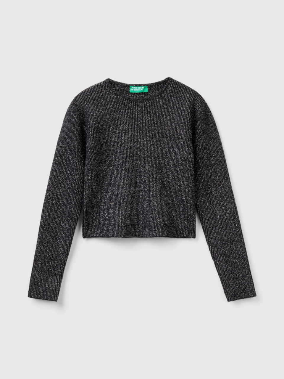 Benetton, Sweater With Lurex, Black, Kids