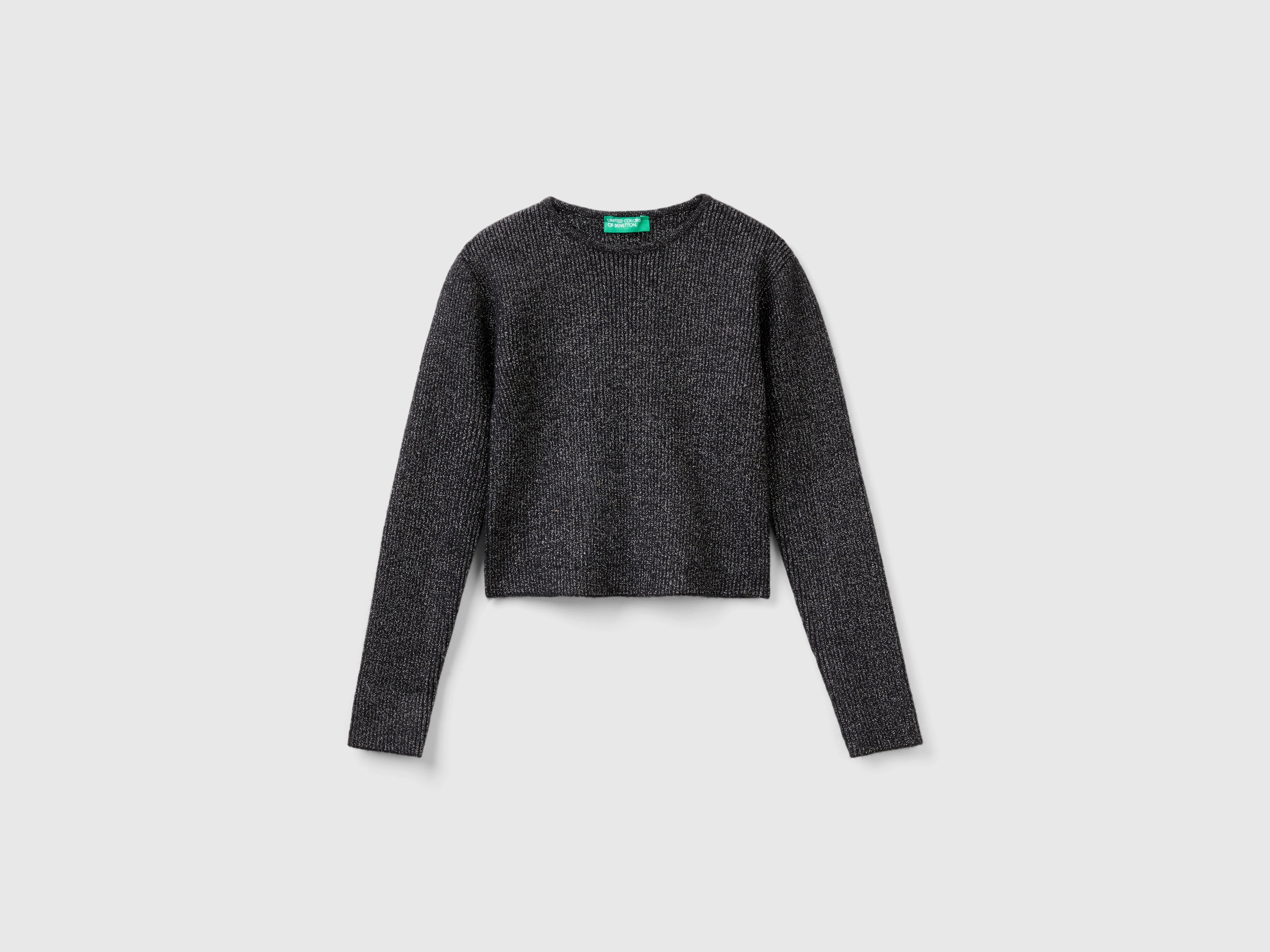 Benetton, Sweater With Lurex, size 2XL, Black, Kids