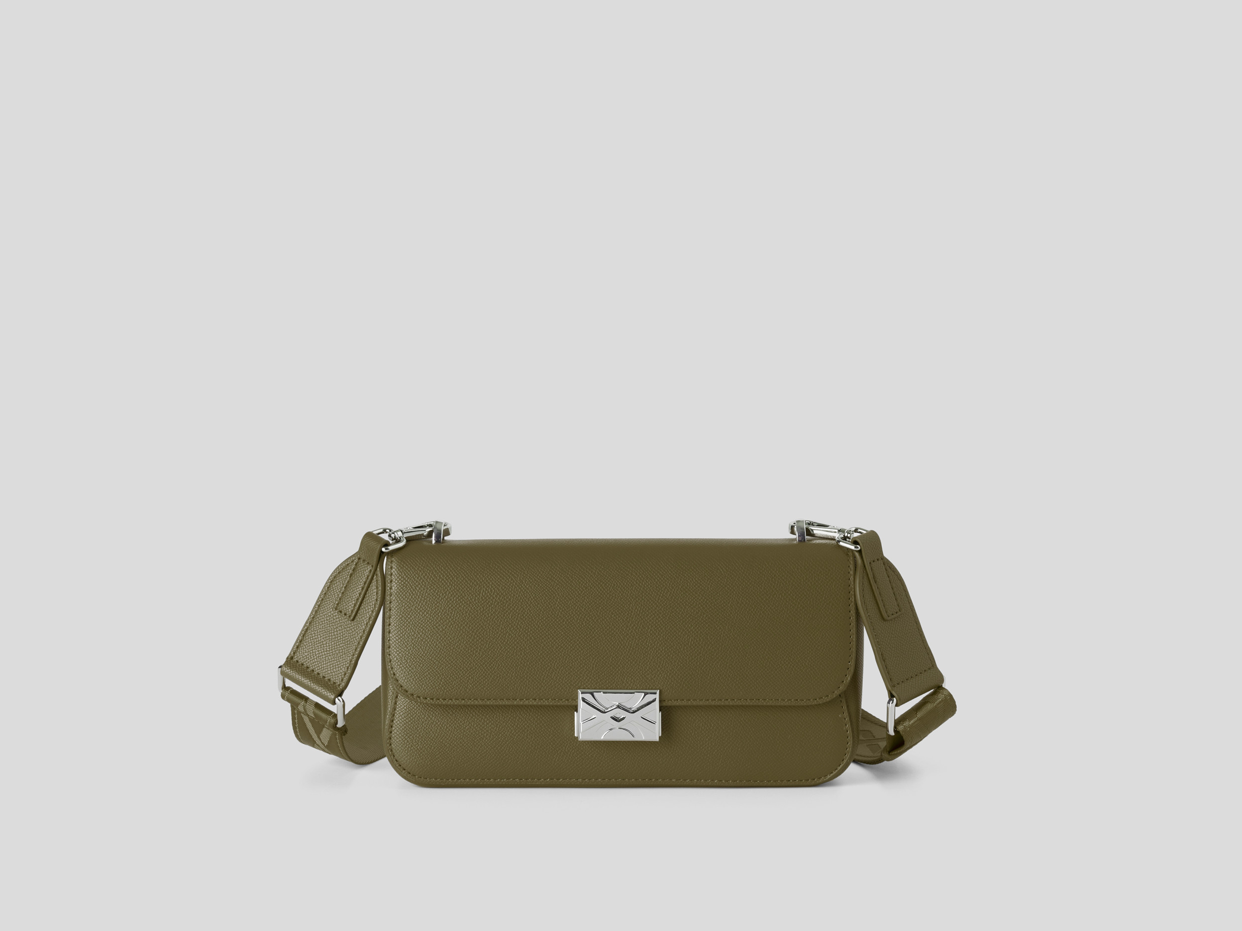 Benetton, Be Bag Vert Militaire De Taille Moyenne, taille OS, Kaki, Femme