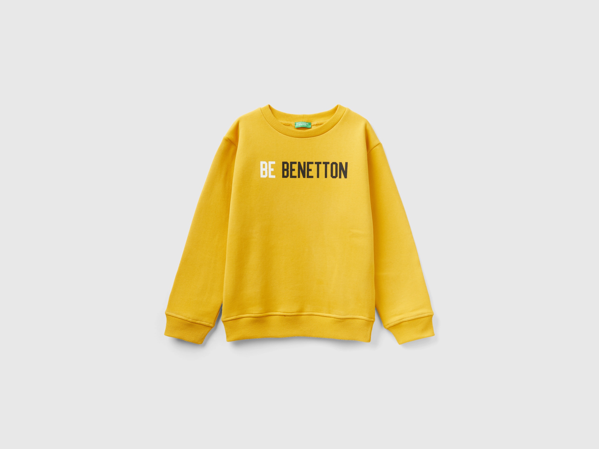 Benetton, Warm Sweatshirt With Logo, size 3XL, Yellow, Kids