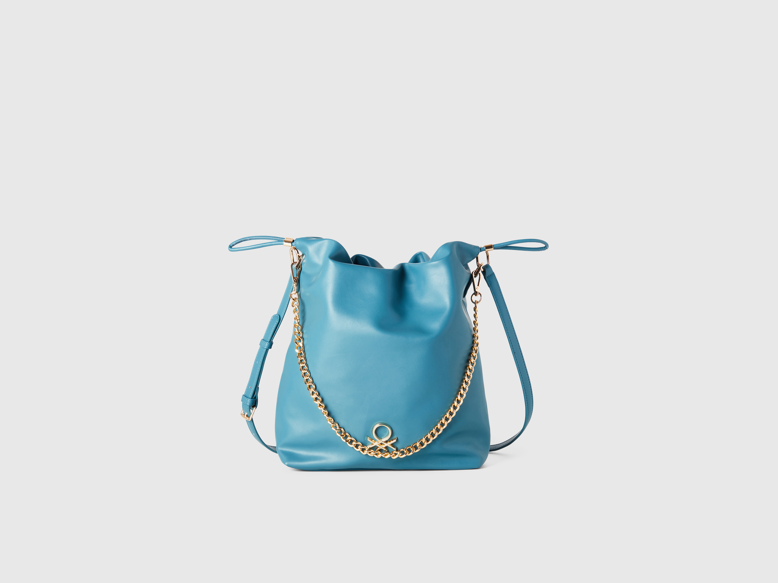 Benetton, Big Bucket Bag, size OS, Light Blue, Women