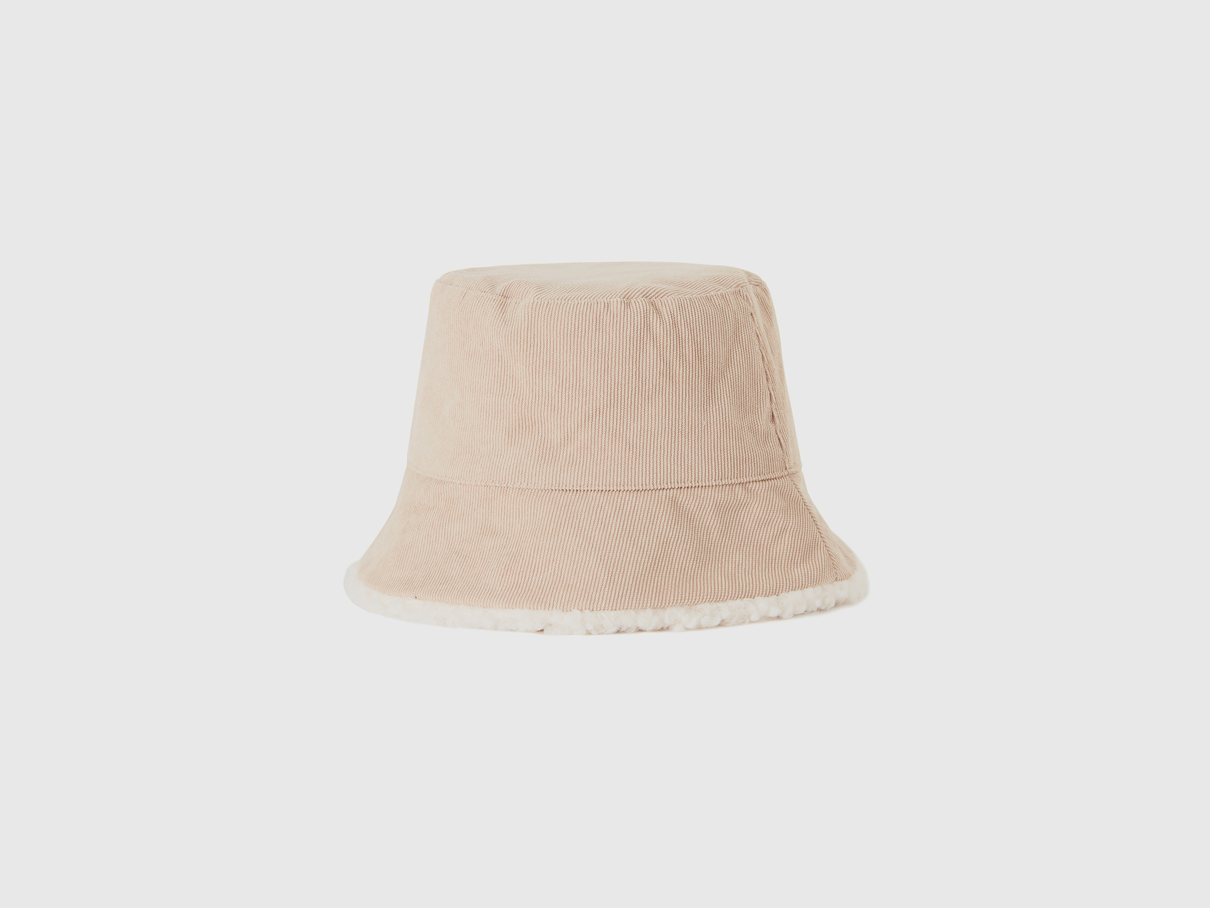 Benetton, Reversible Bucket Hat, size M, Creamy White, Women