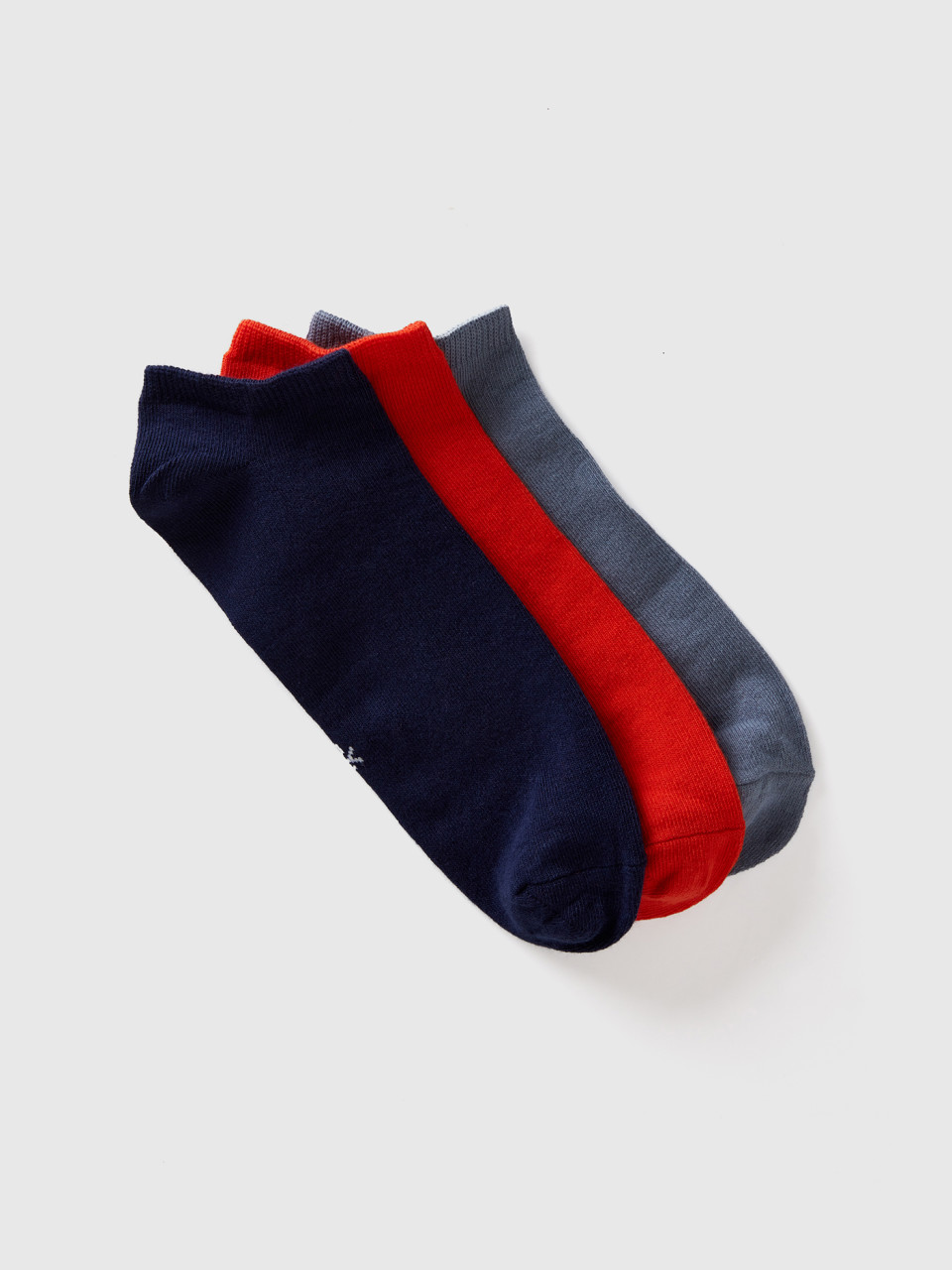 Benetton, Set Of Very Short Socks, Multi-color, Men