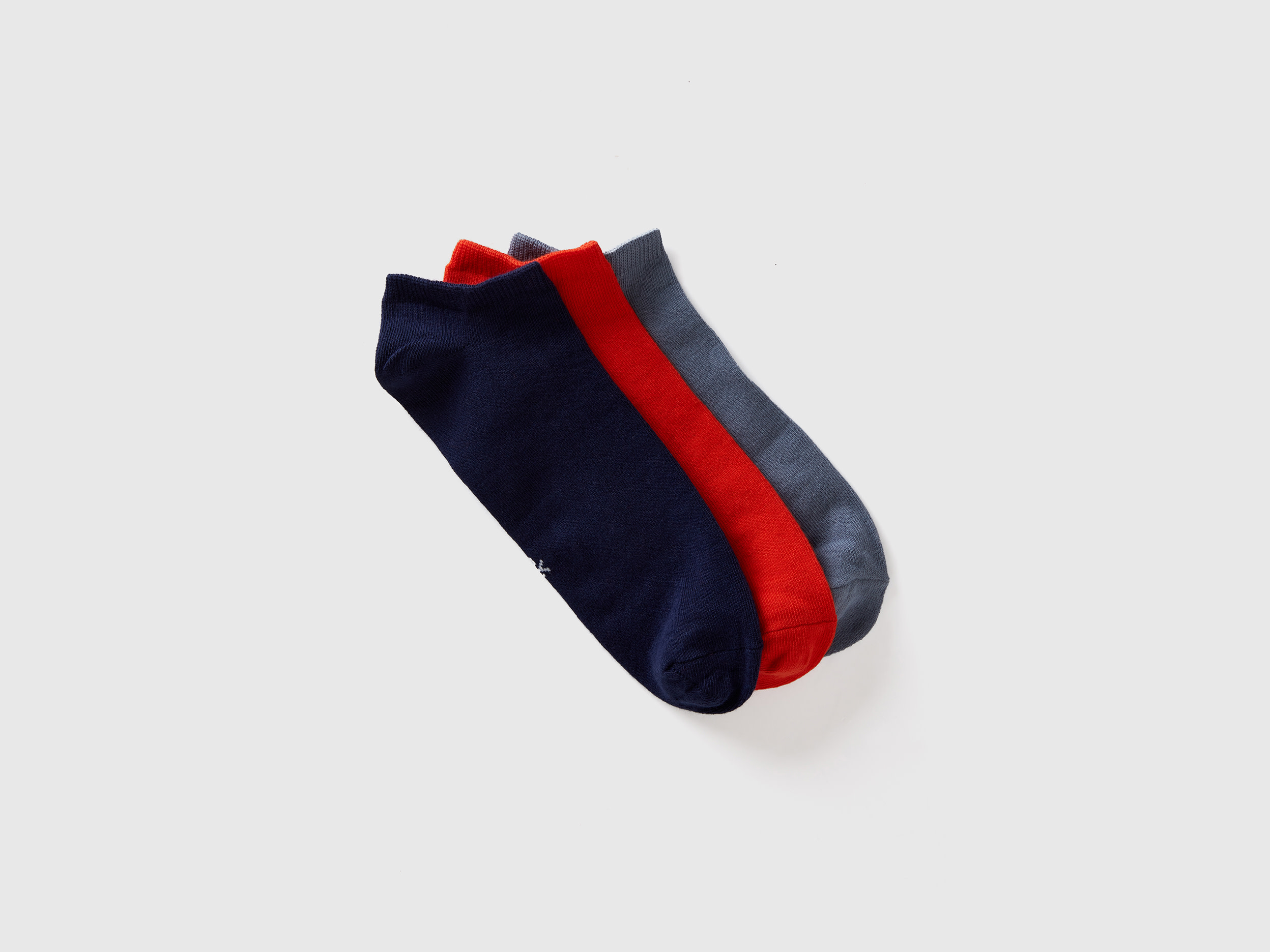 Image of Benetton, Set Of Very Short Socks, size 39-42, Multi-color, Men