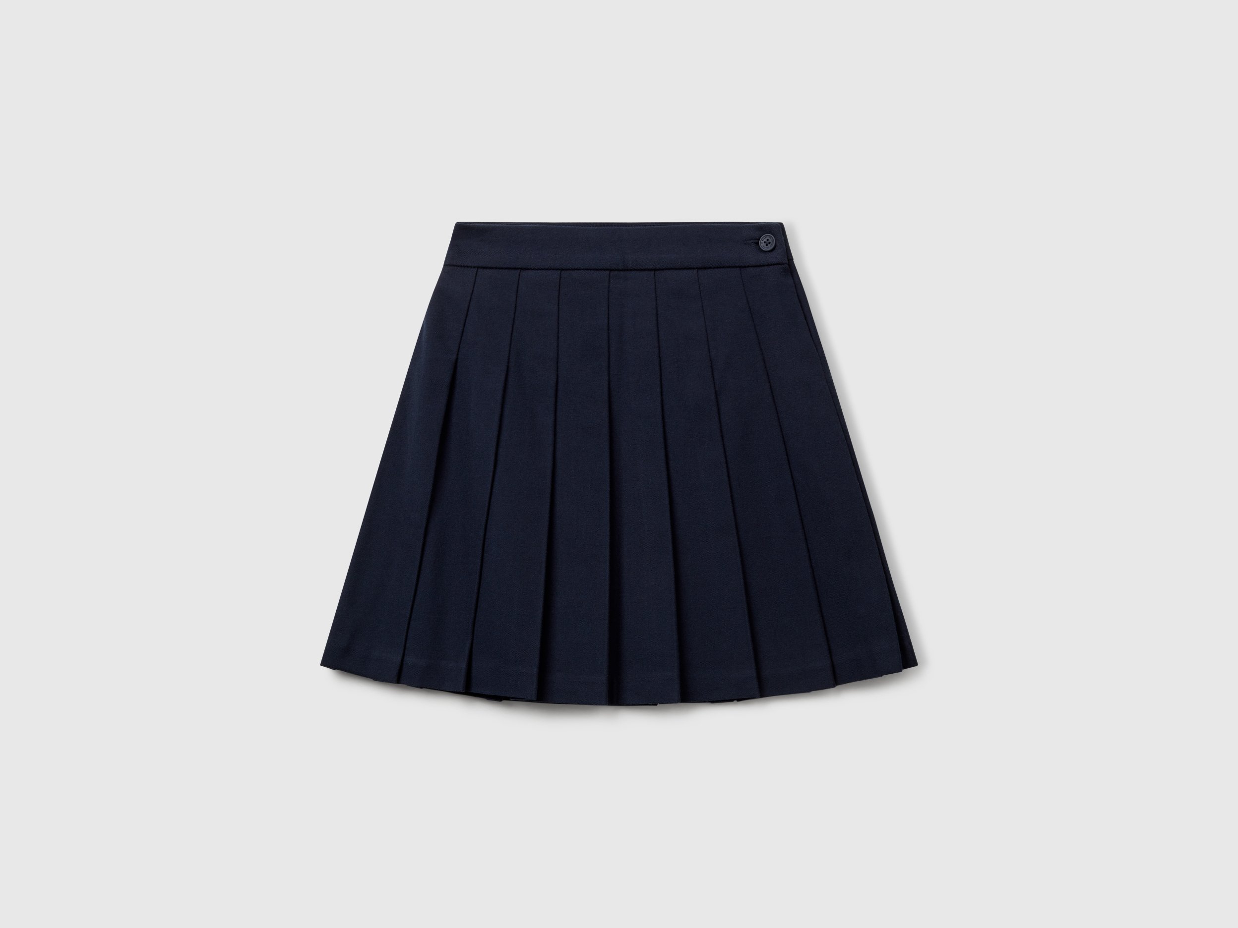 Benetton, Pleated Skirt In Flannel, size 2XL, Gray, Kids
