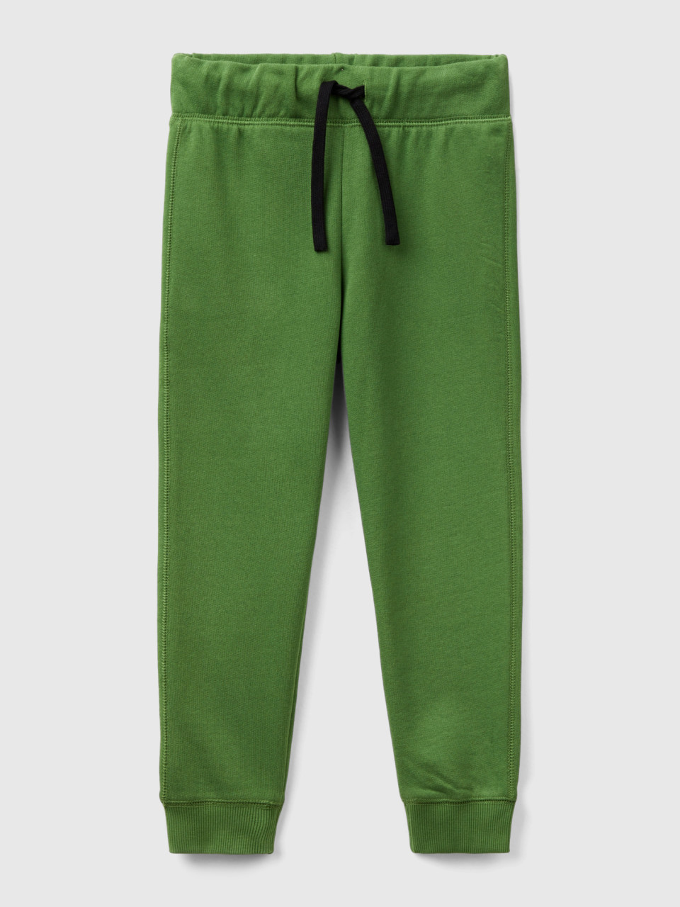 Benetton, 100% Cotton Sweatpants, Military Green, Kids