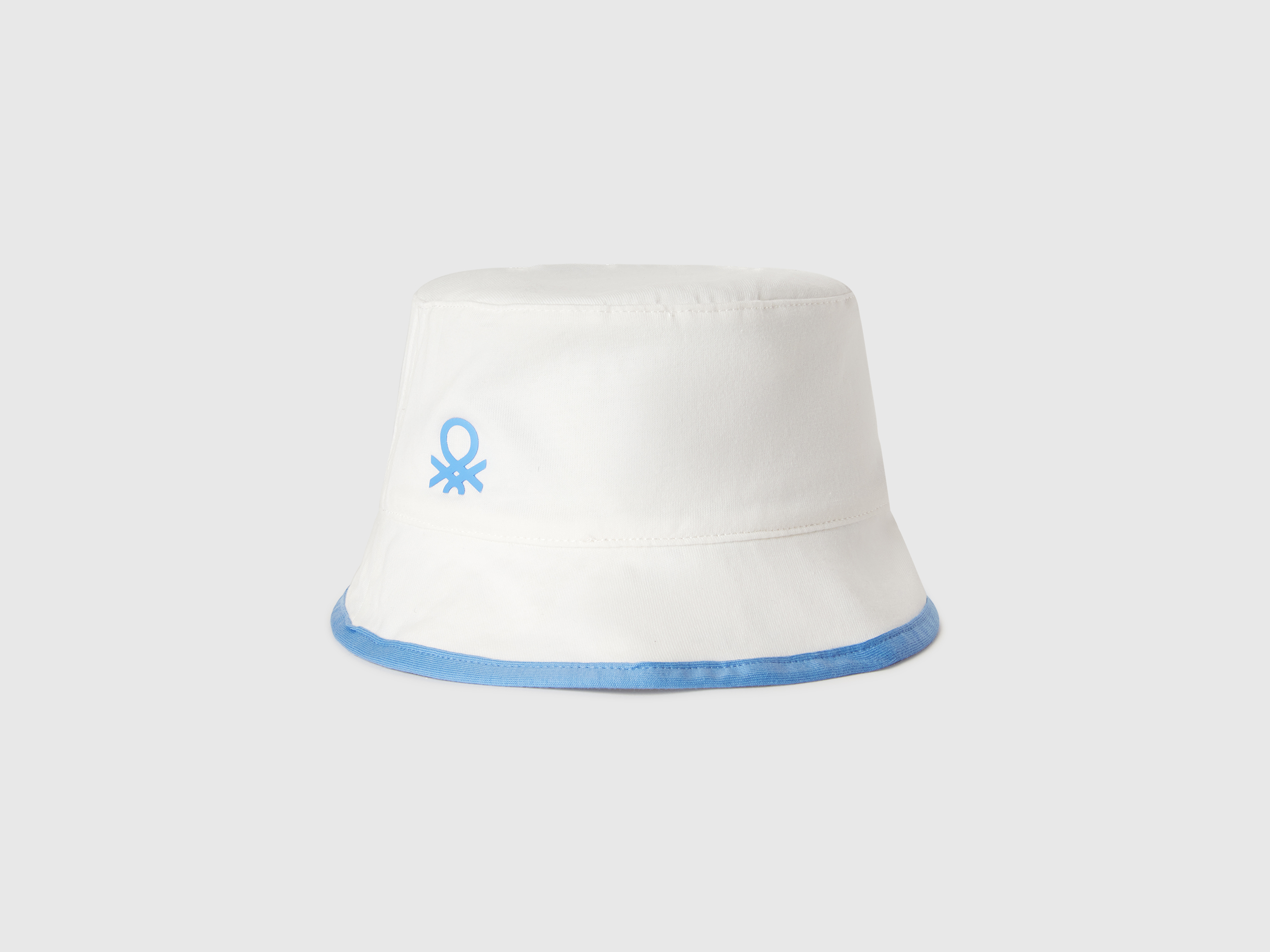 Benetton, Reversible Hat With Beach Print, size 4-6, White, Kids