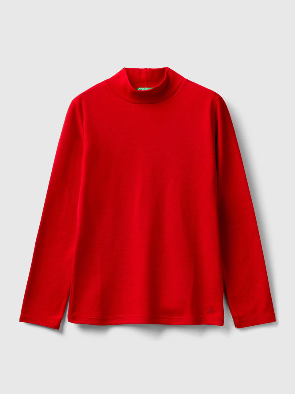 Benetton, T-shirt In Pure Organic Cotton, Red, Kids