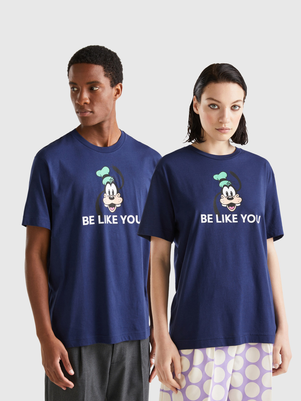 Benetton, Goofy T-shirt In Dunkelblau, Dunkelblau, female