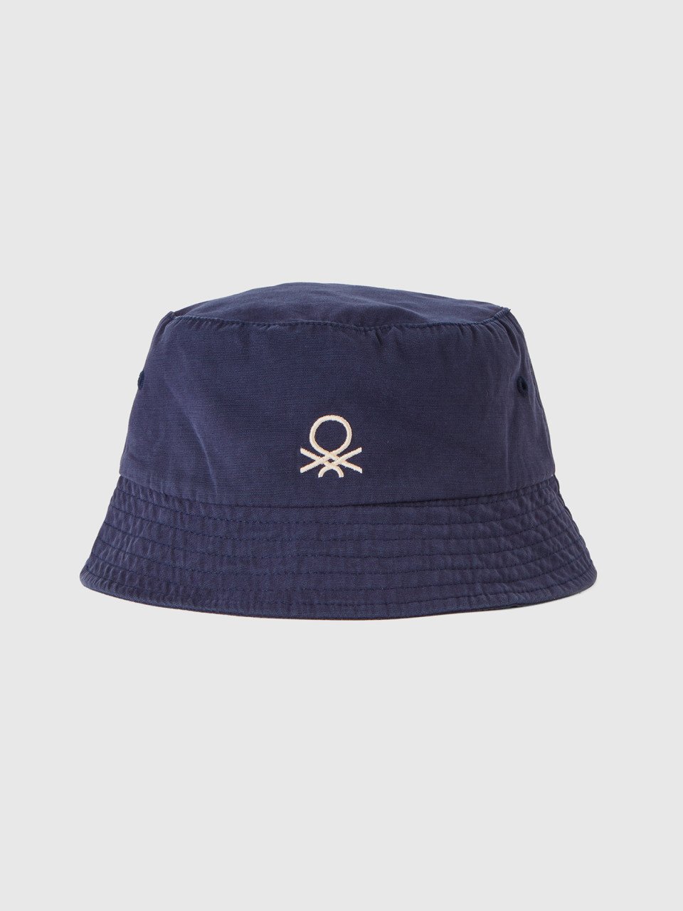 Benetton, Bucket Hat With Logo Embroidery, Dark Blue, Kids