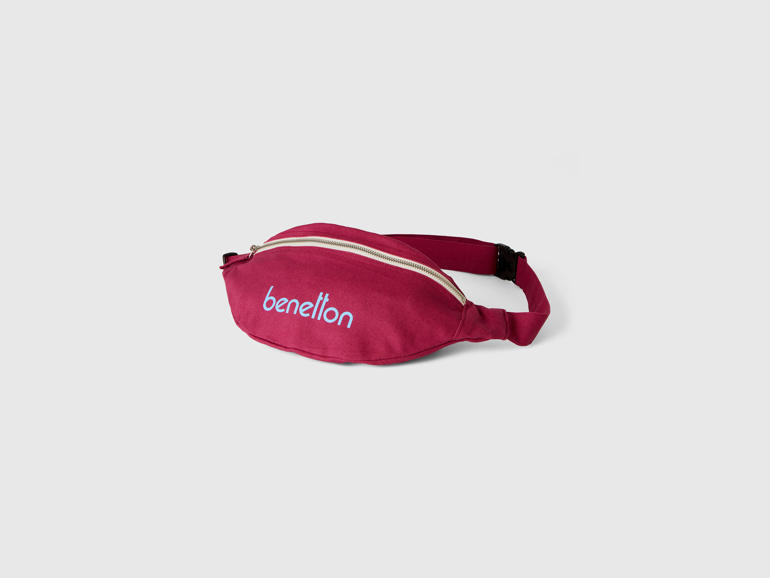 Benetton, Burgundy Pouch In Pure Cotton, Bordeaux, Donna