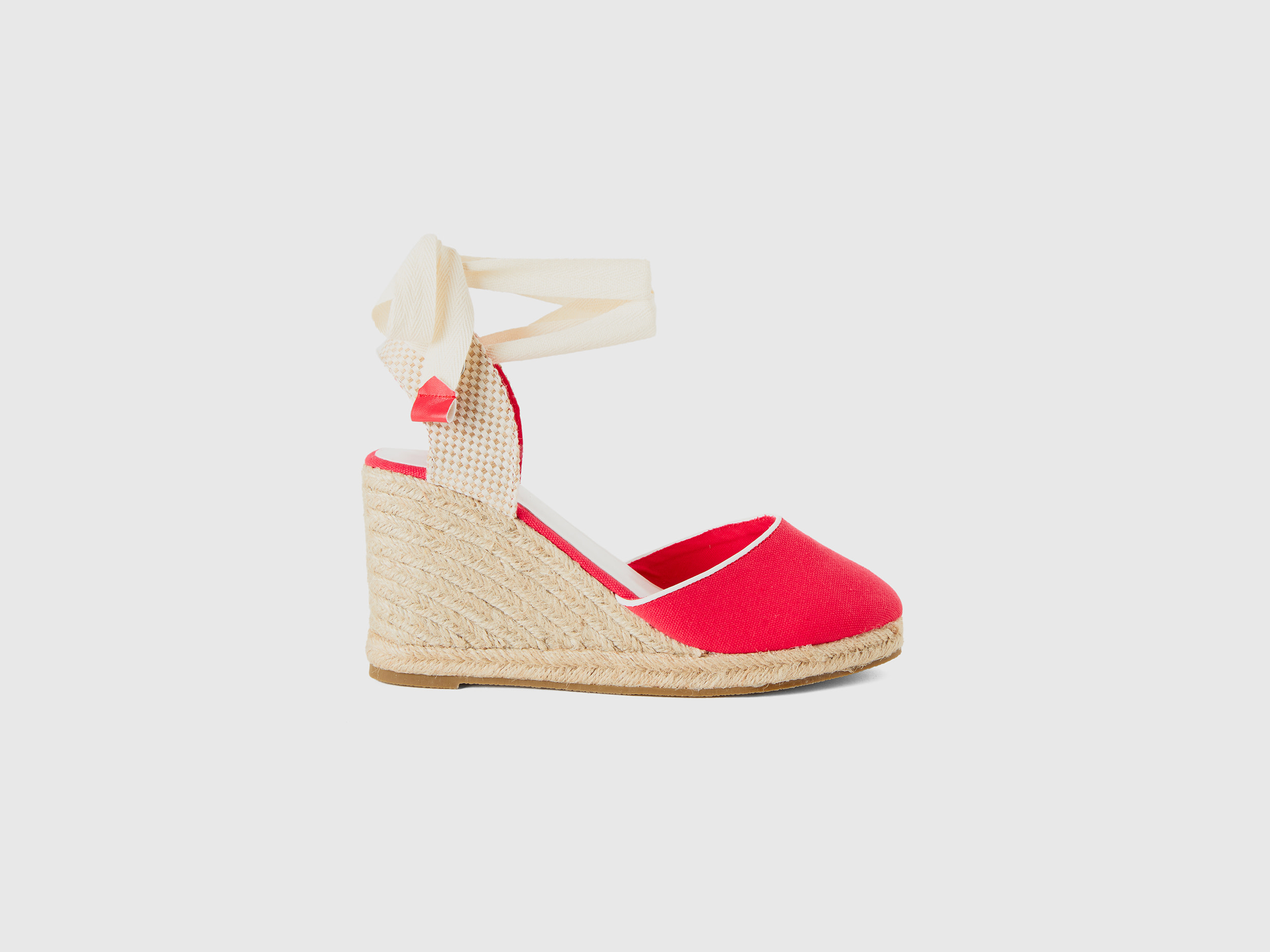 Benetton, Zeppe In Corda Fucsia, Fucsia, Donna