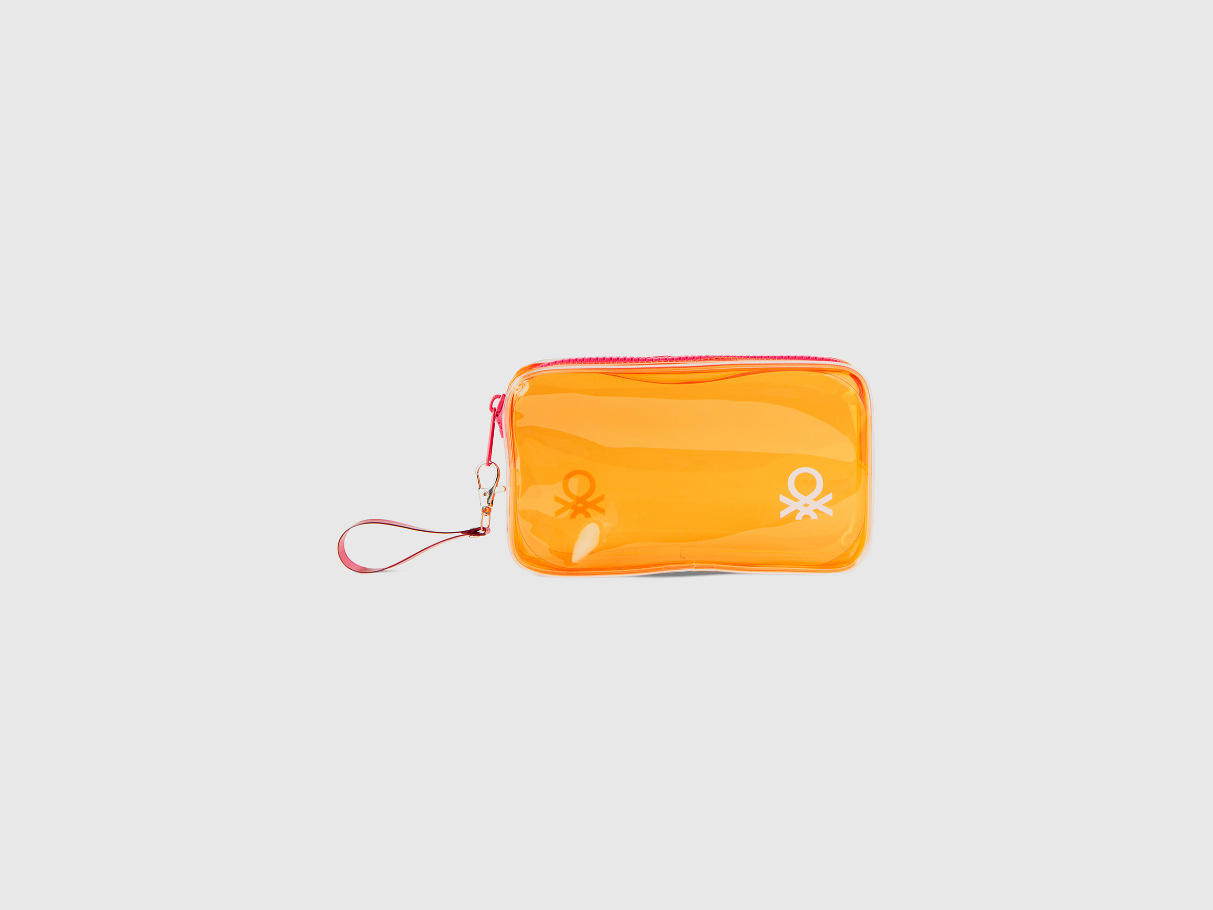Benetton, Orange Mini Beauty Travel Case, Arancione, Donna