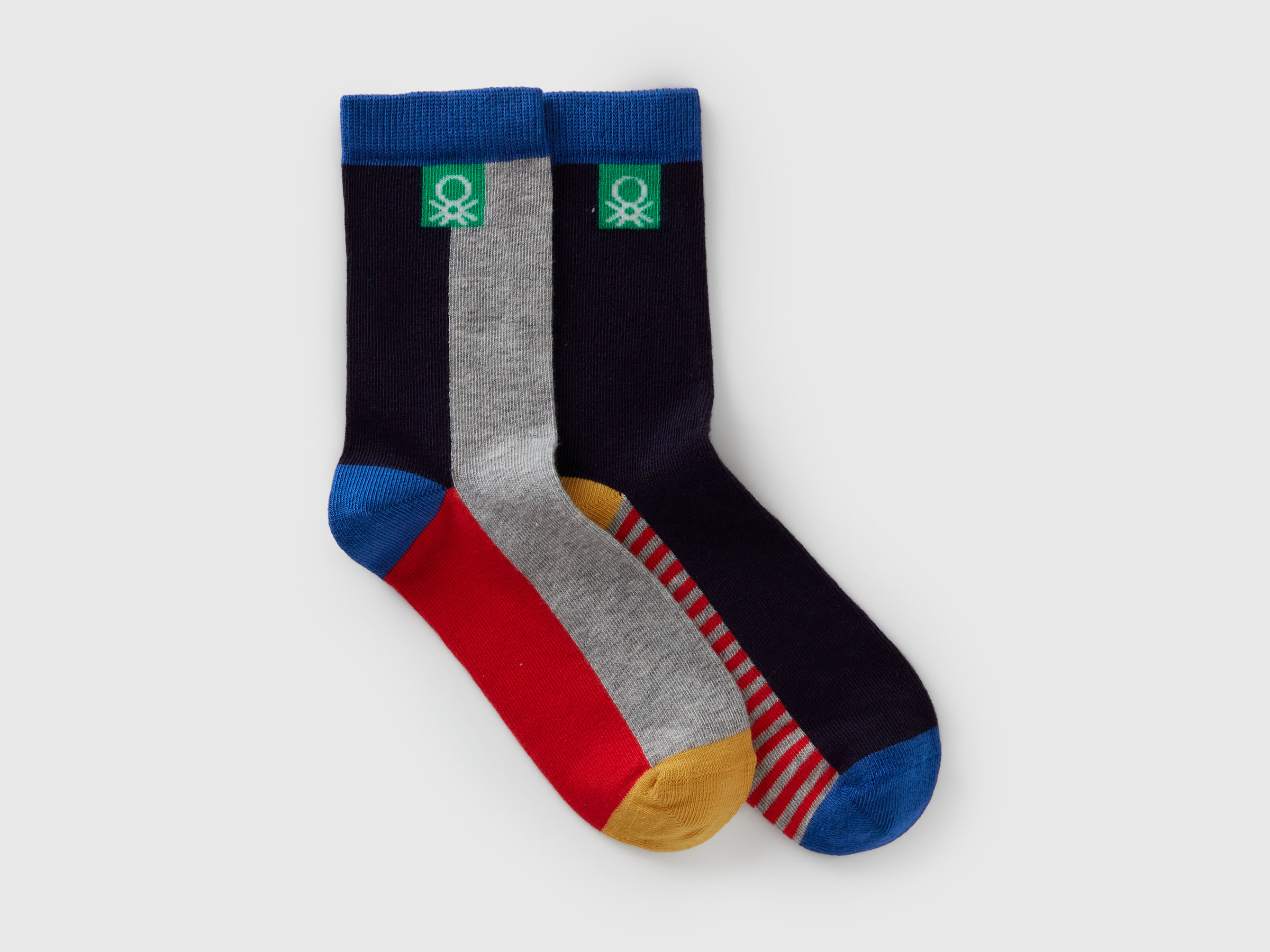 Benetton, Two Pairs Of Patterned Socks, Size: 1-2, Multi-color, Kids