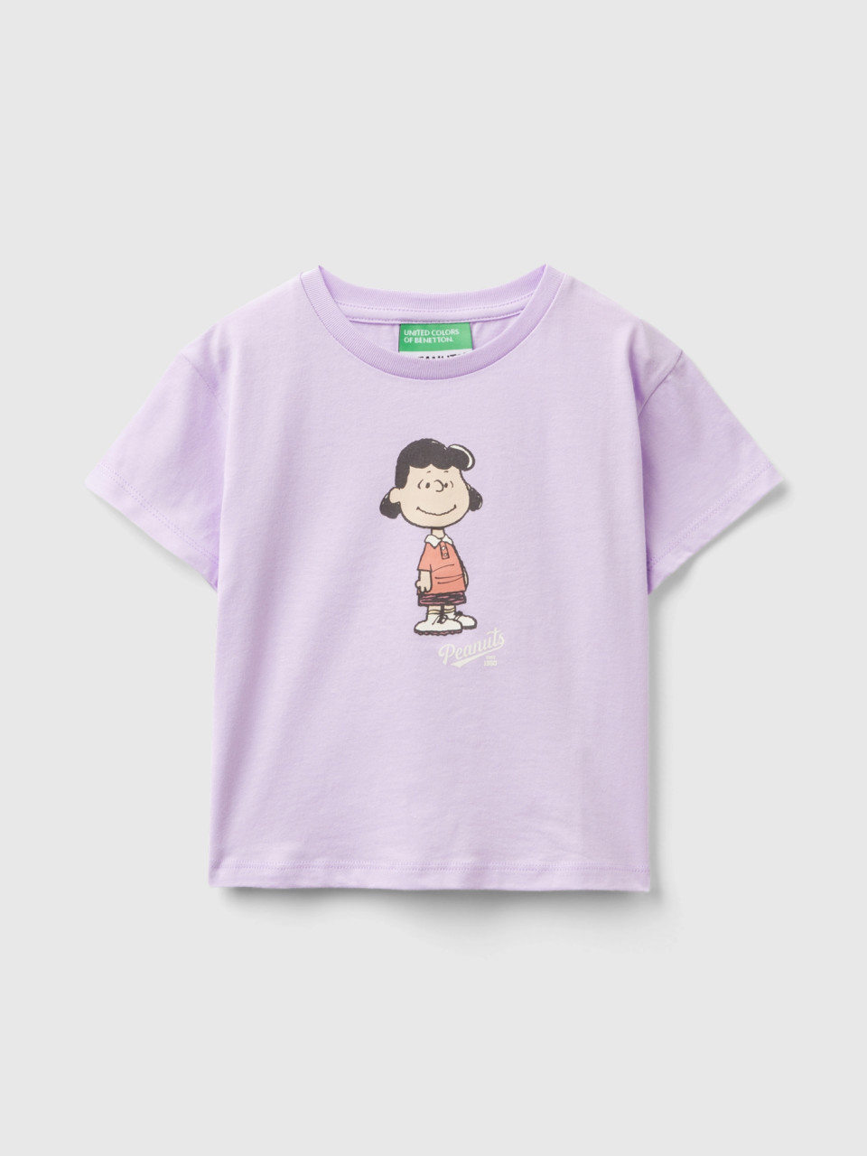 Benetton, Camiseta Boxy Fit ©peanuts, Lila, Niños