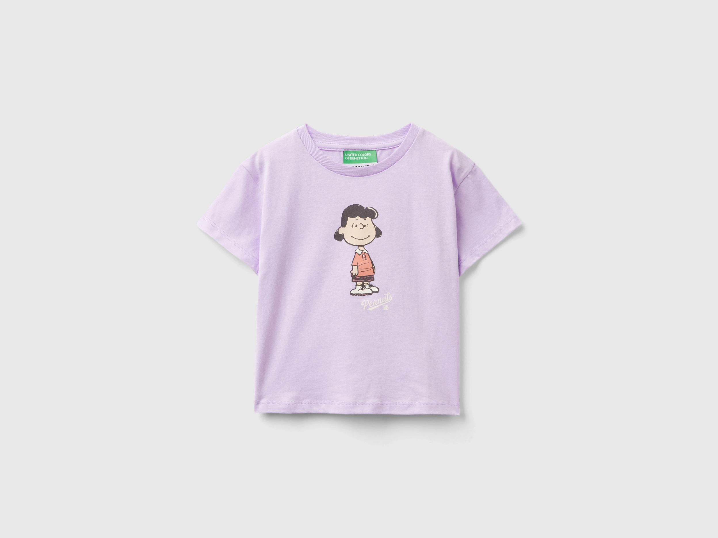 Benetton, T-shirt Boxy Fit ©peanuts, Lilla, Bambini