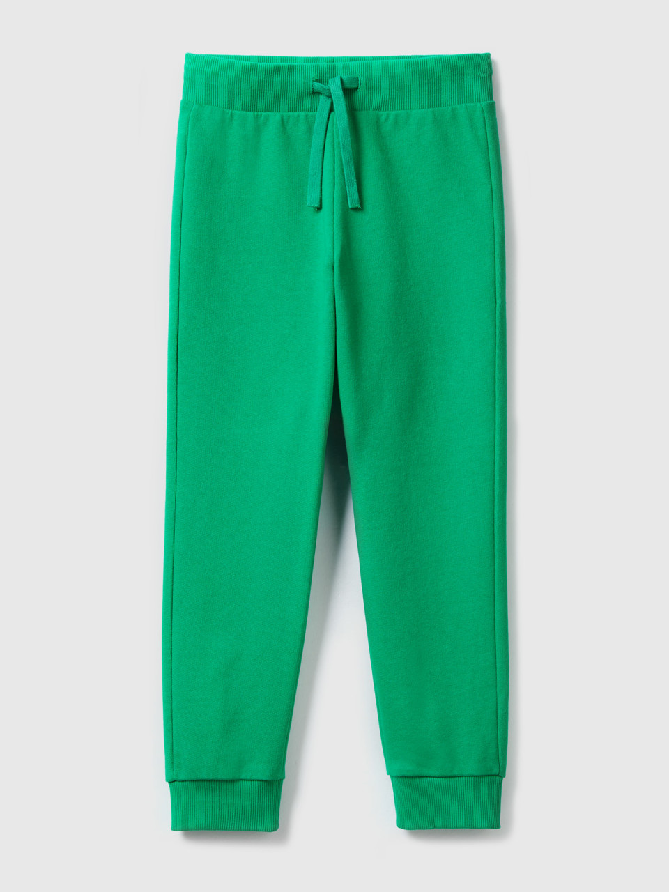 Benetton, Sporty Trousers With Drawstring, Green, Kids