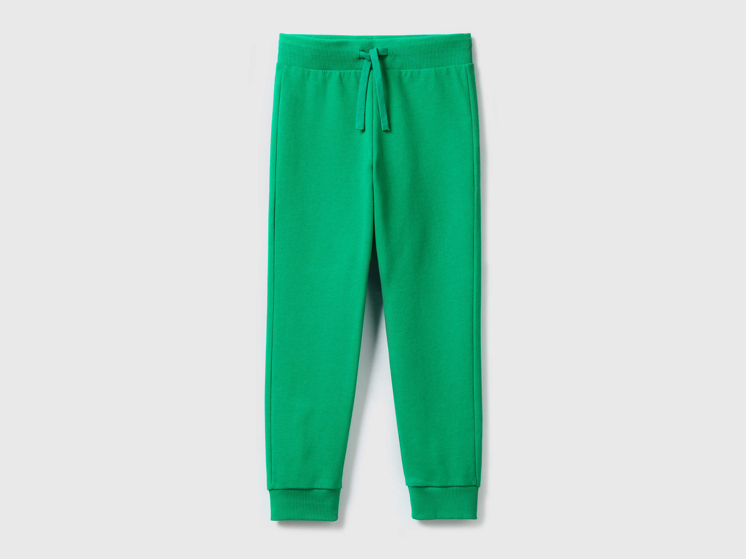 Benetton, Sporty Trousers With Drawstring, size 2XL, Green, Kids