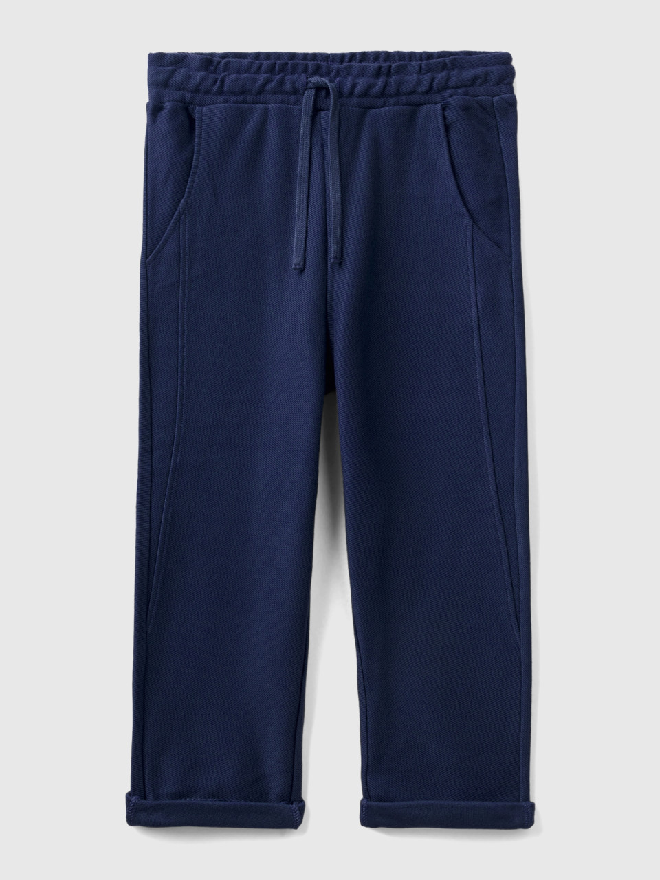 Benetton, Carrot Fit Joggers With be Embroidery, Dark Blue, Kids