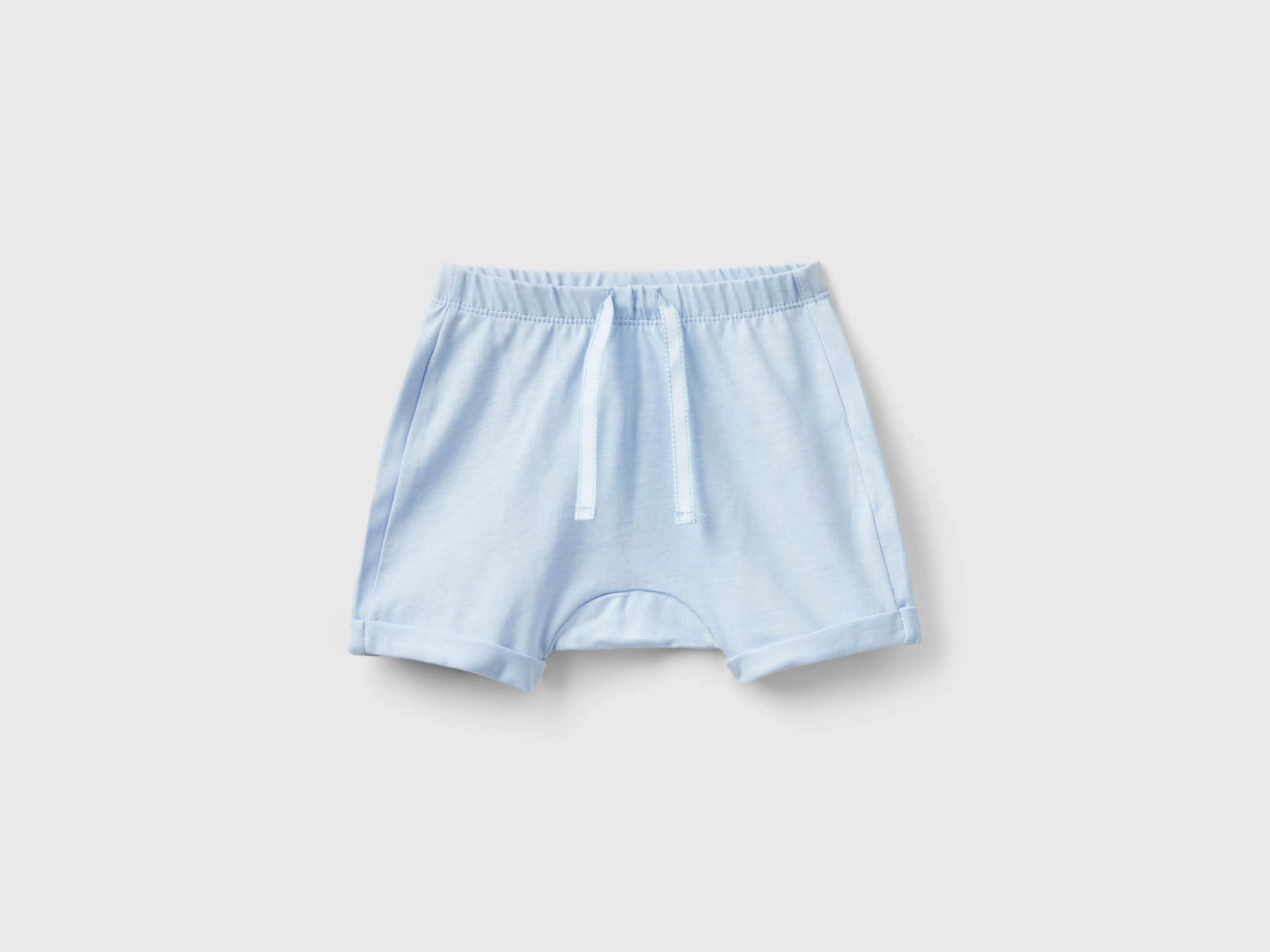 Image of Benetton, Shorts With Patch On The Back, size 74, Sky Blue, Kids