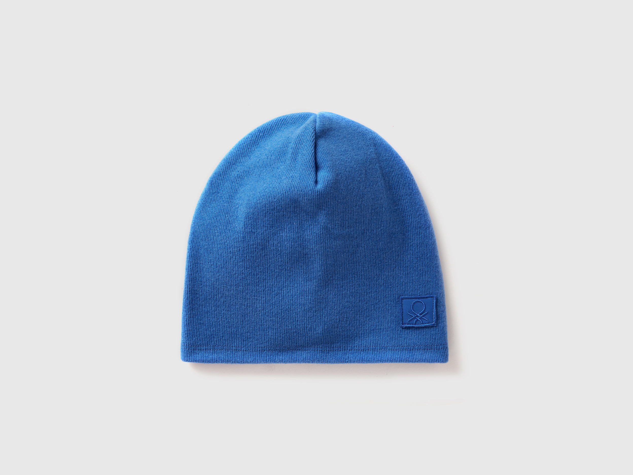 Benetton, Cuffietta In Cotone Stretch, Bluette, Bambini