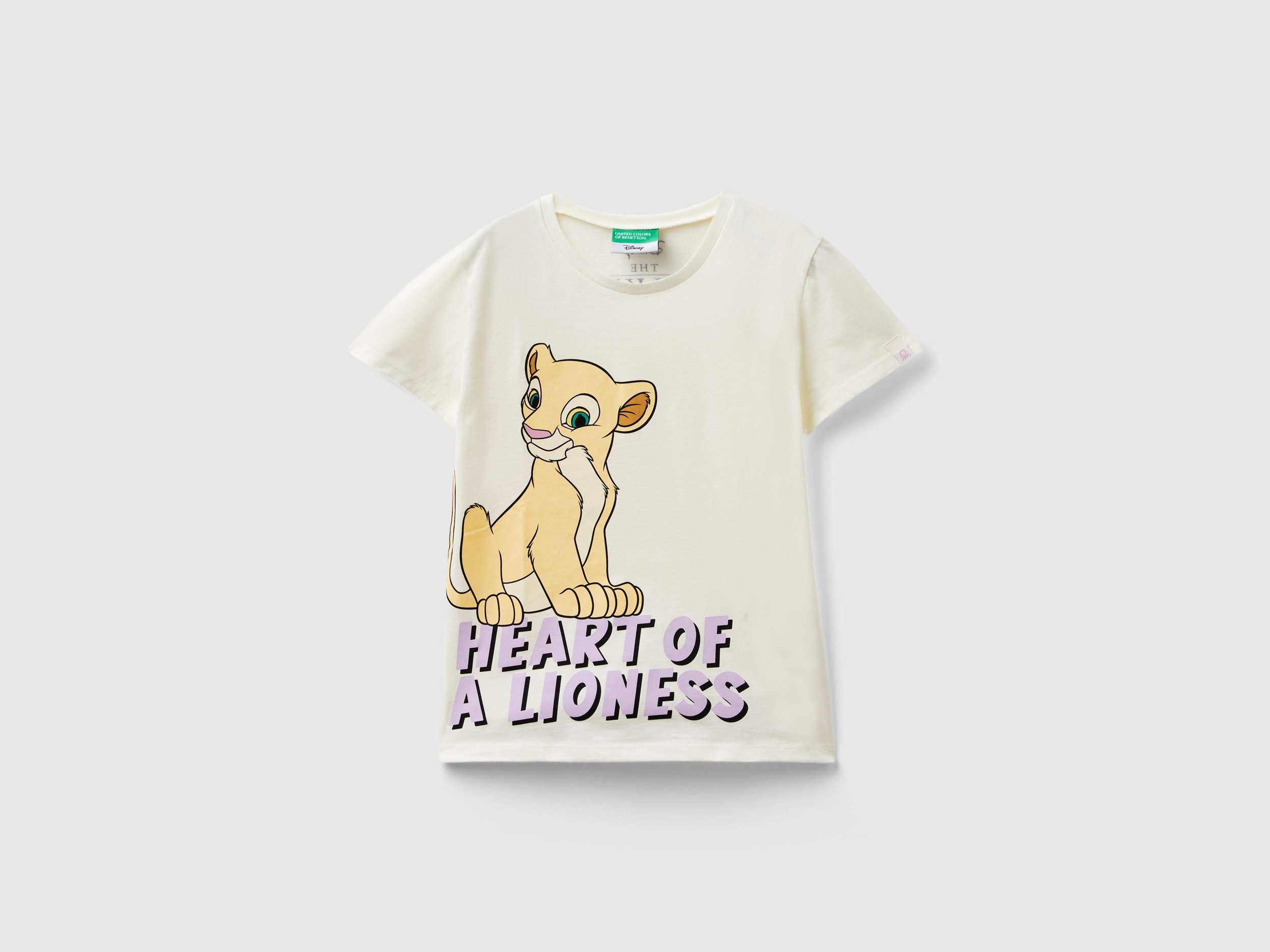 Benetton, Cremeweißes T-shirt ©disney Nala, size XL, Cremeweiss, female