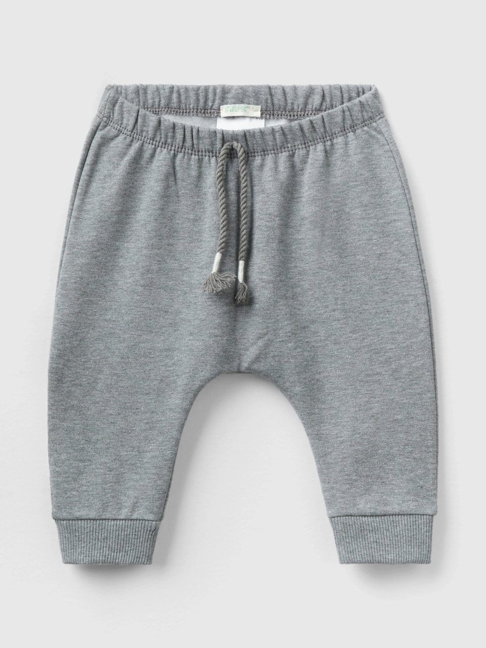 Benetton, Warm Sweat Trousers With Pocket, Gray, Kids
