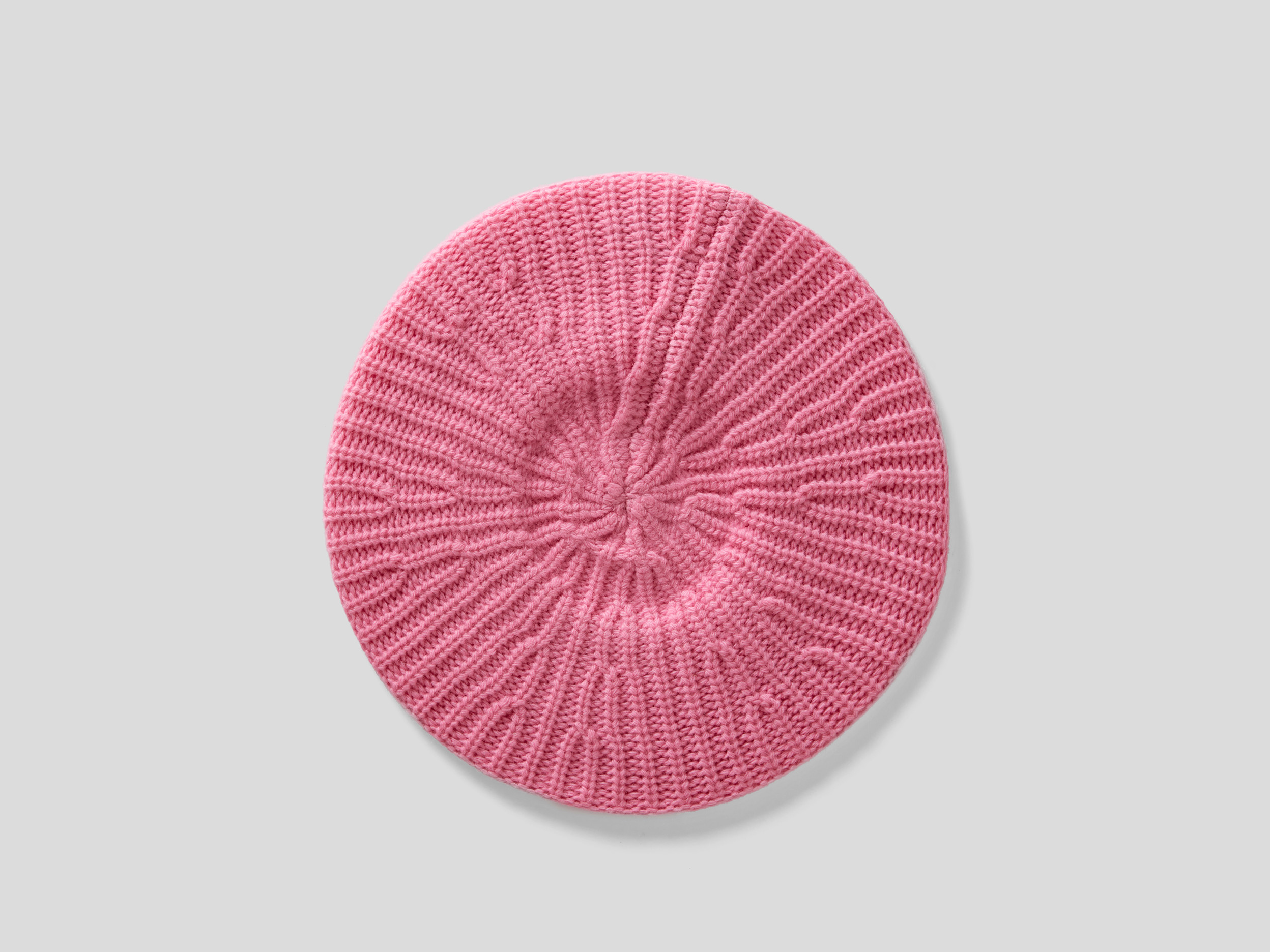 benetton, beret in pure virgin wool, size os, pink, women