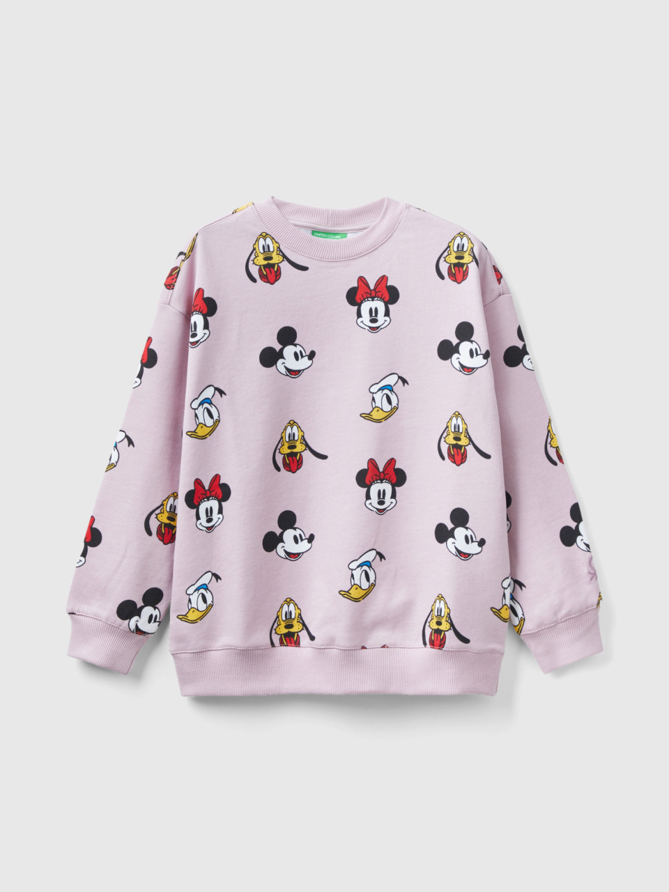 Benetton, Pink Sweatshirt With Disney Print, Pink, Kids